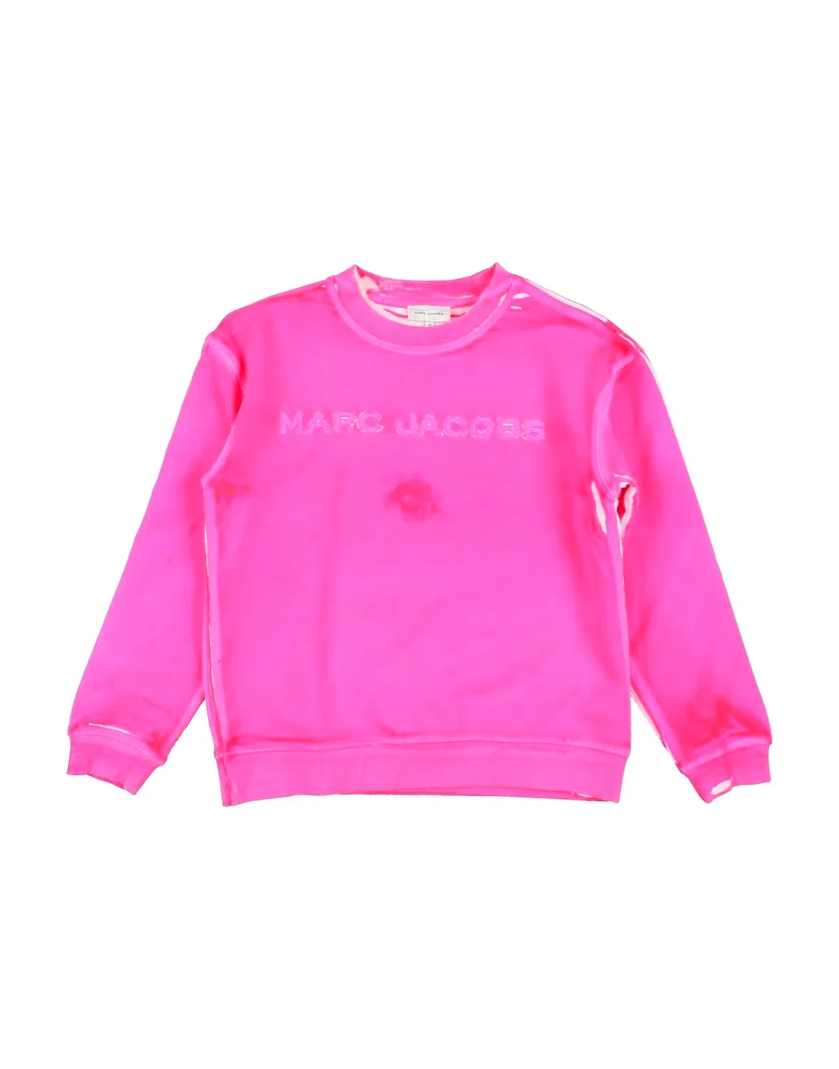 Детский свитшот для девочек с вышитым логотипом Marc Jacobs, фуксия