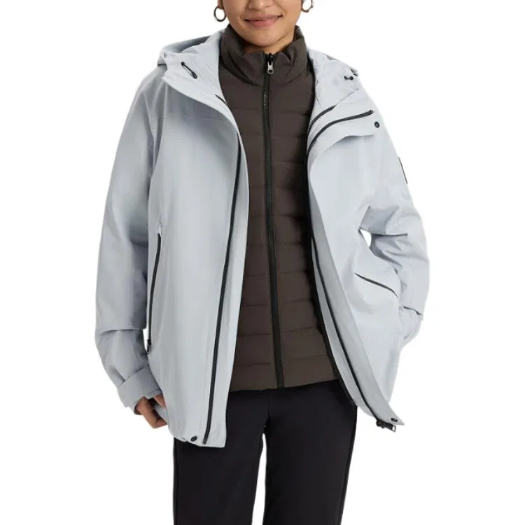 Детская ветрозащитная куртка с капюшоном JACK WOLFSKIN, Powder Blue
