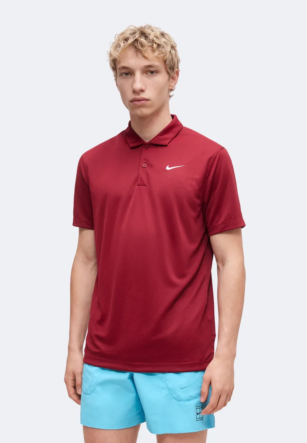 Однотонная рубашка поло Nike Performance, Team Red/White