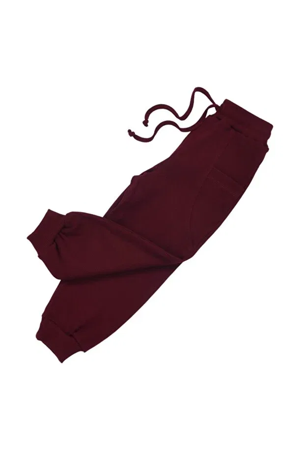 Детские спортивные штаны для девочек с принтом Basic Jogger Green Attitude, Burgundy