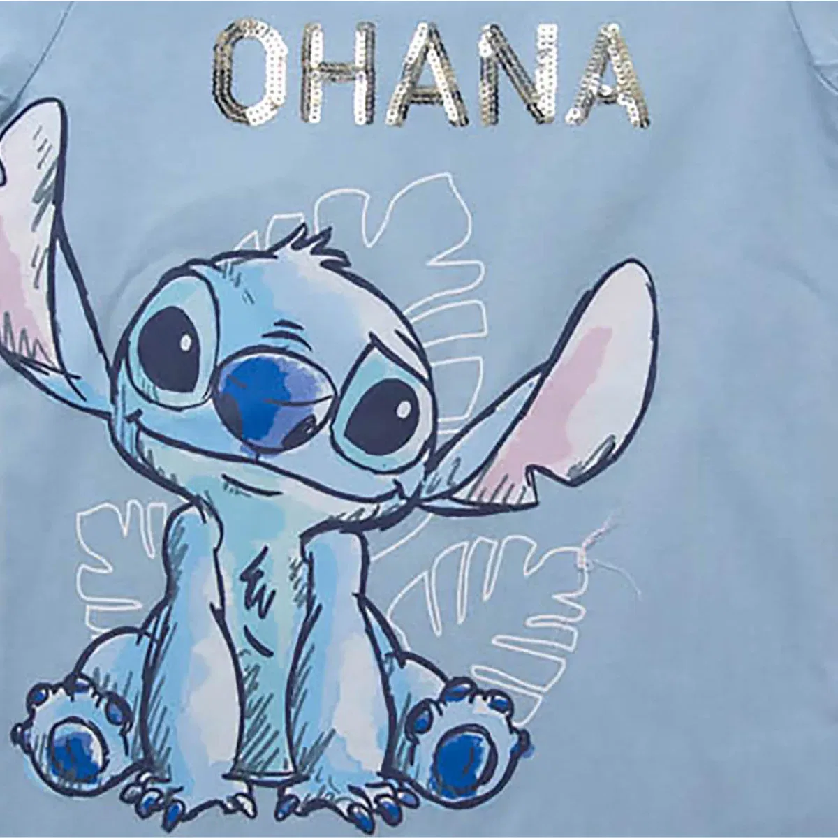 Детская футболка с принтом Ohana Lilo & Stitch, Light Blue — фото 2