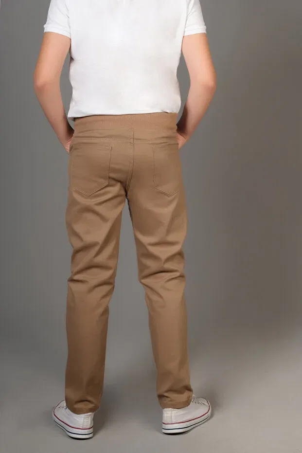 Детские брюки для девочек льняные Vikids, Beige — фото 3