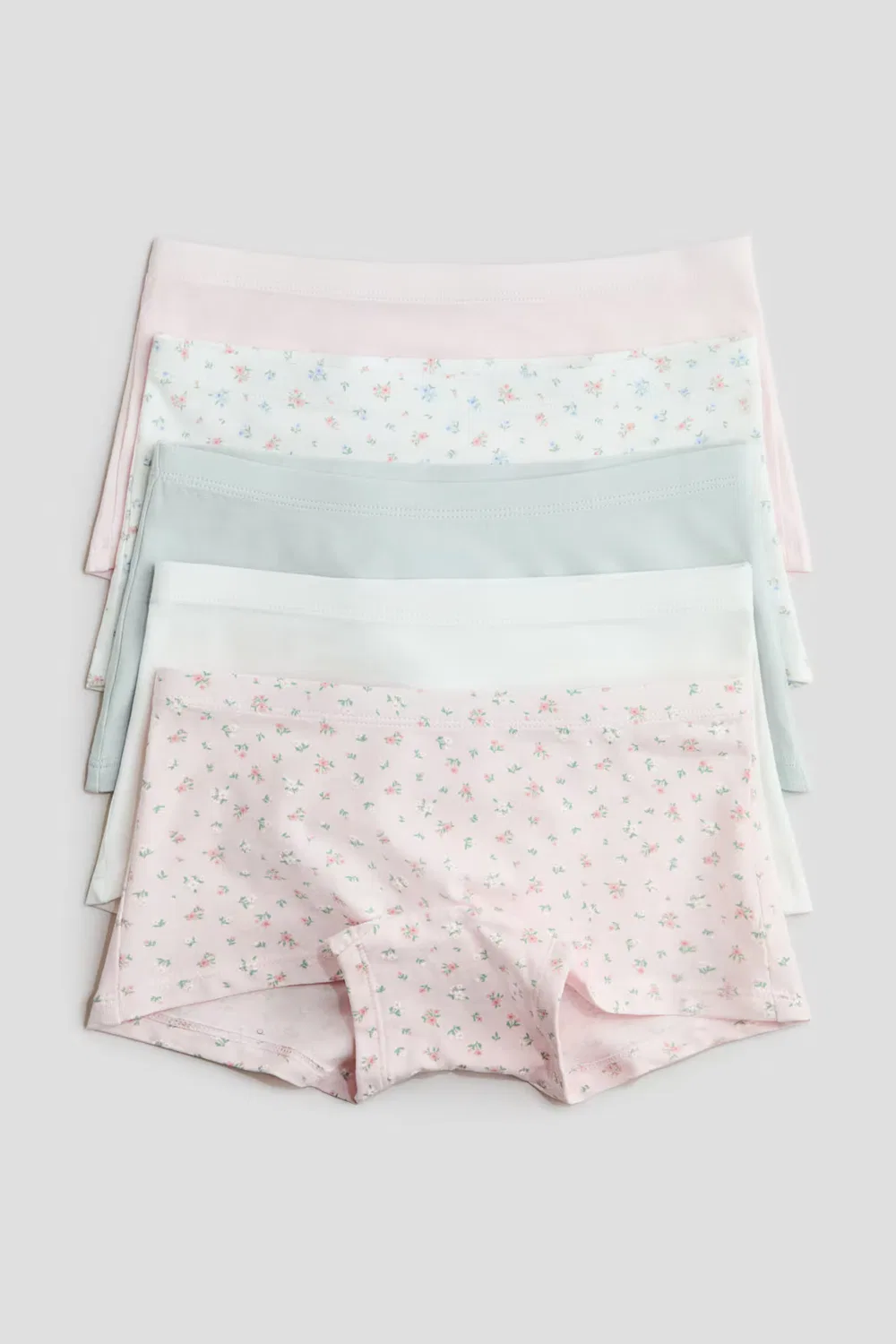 5 хлопковых боксеров в упаковке H&M, Hellrosa/Geblümt