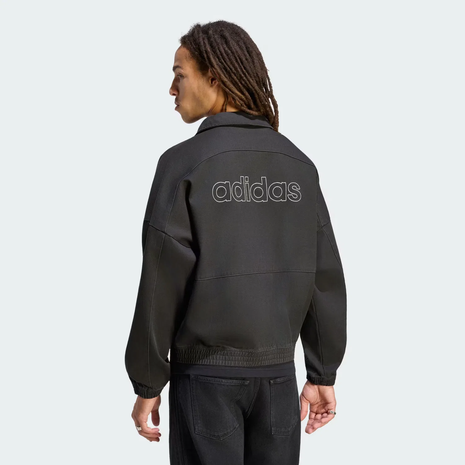 Мужская тренировочная куртка свободного кроя Munich 93 Adidas Originals, Utility Black — фото 2