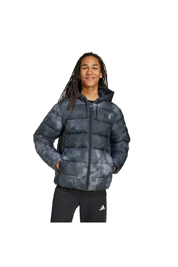 Мужская зимняя куртка с капюшоном Adidas, Black
