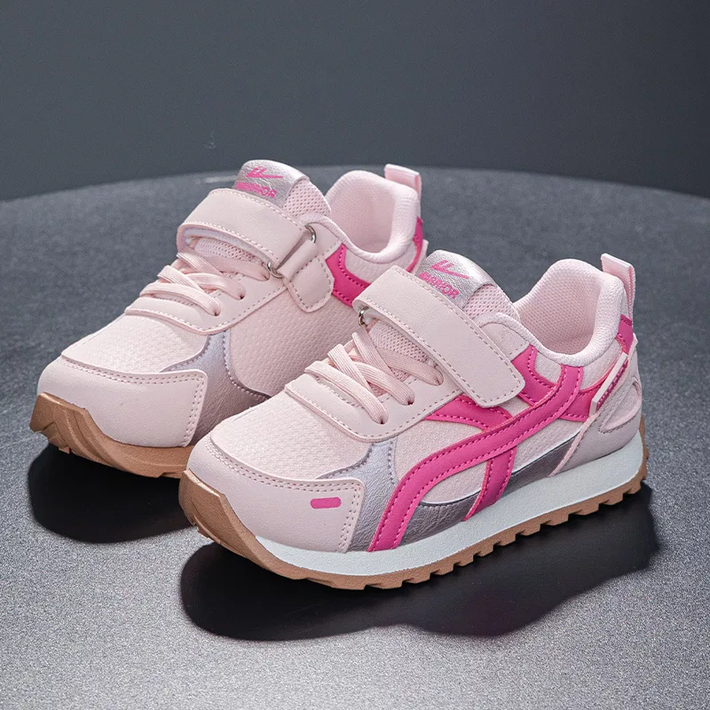 Детские повседневные кроссовки из эко-кожи Pink Fuchsia WARRIOR — фото 4