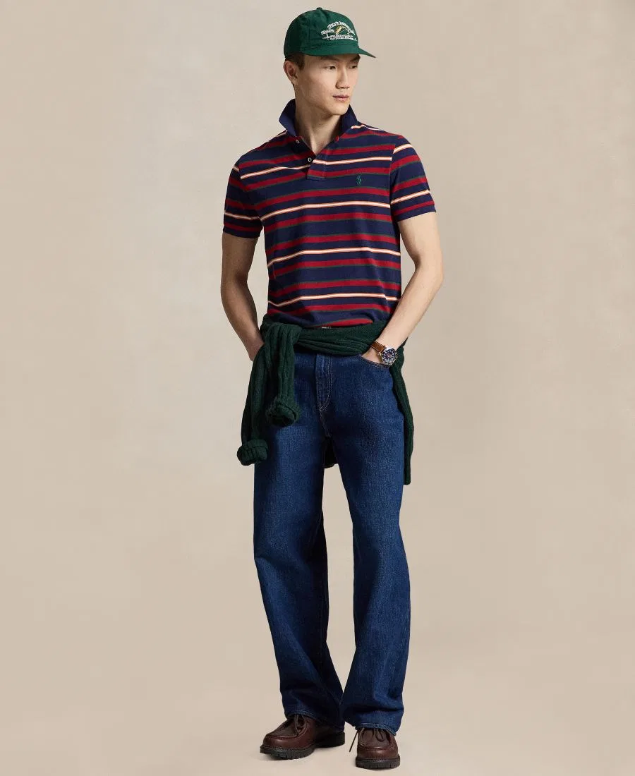 Поло с коротким рукавом, с полосой Polo Ralph Lauren, Newport Navy Multi — фото 2
