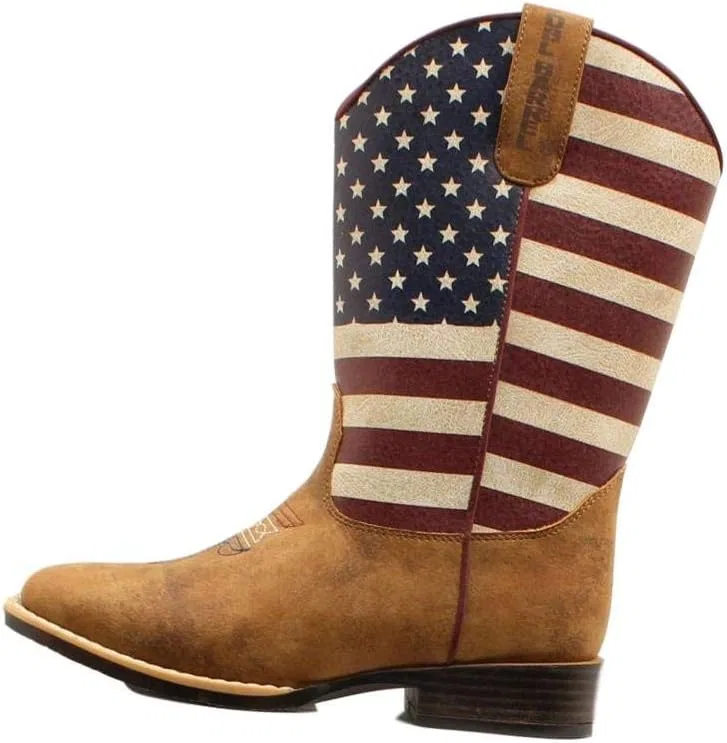 Детские ботинки для мальчиков с принтом Twister Western Boots M&F Western Products, Tan