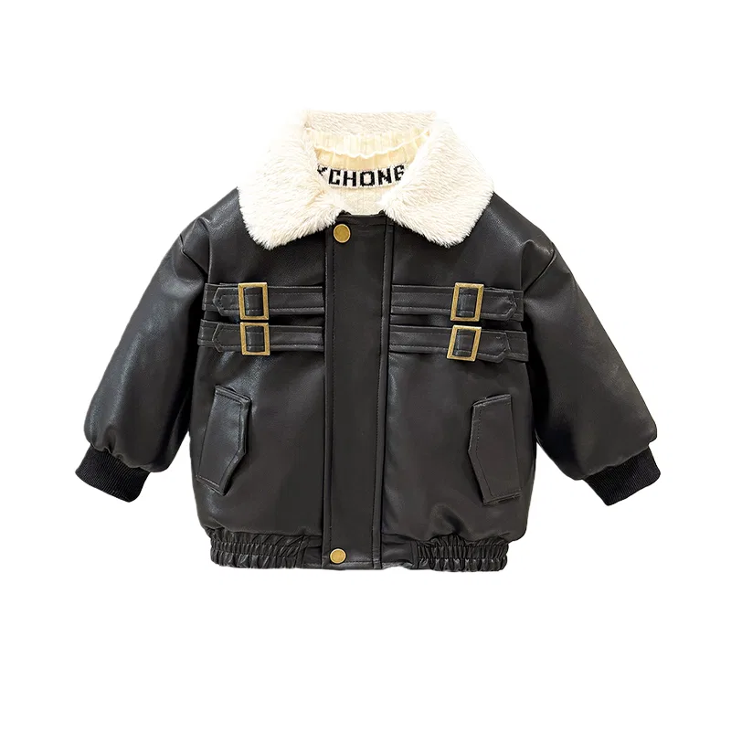 Детское пальто с флисовой подкладкой Lanza, Black