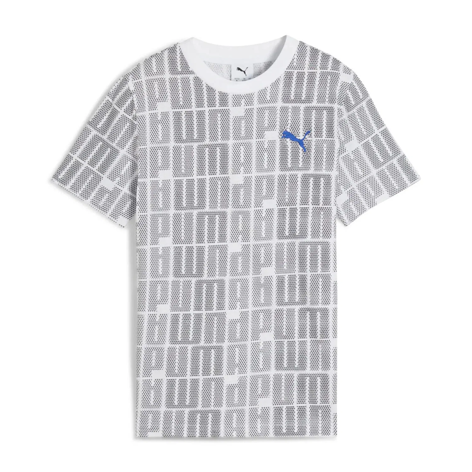 Детская футболка с принтом Puma ESS LOGO LAB AOP Tee B, Weiss