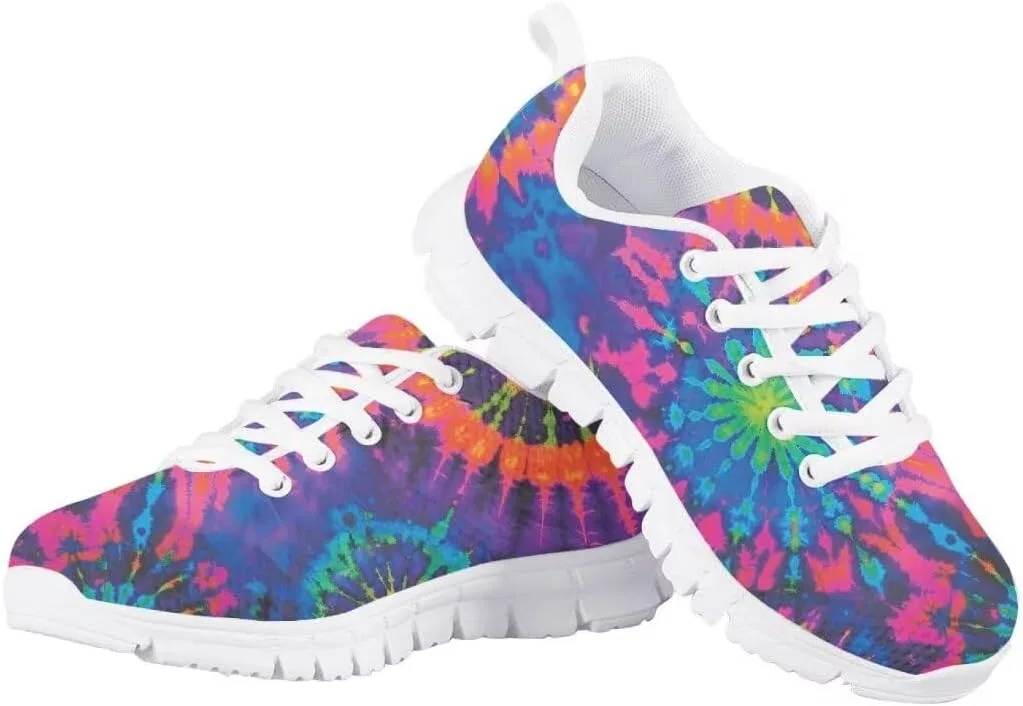 Детские кроссовки на шнуровке с принтом Pinupub, Colorful Tie Dye — фото 4