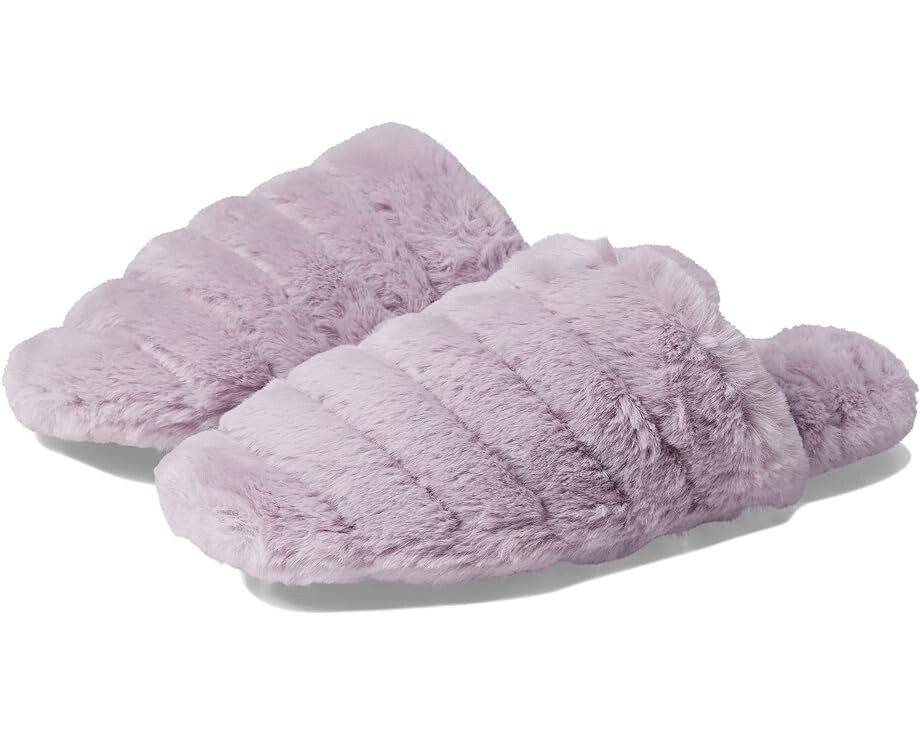 

Домашняя обувь Madewell Quilted Scuff Slippers in Recycled Faux Fur, цвет Provence Grape