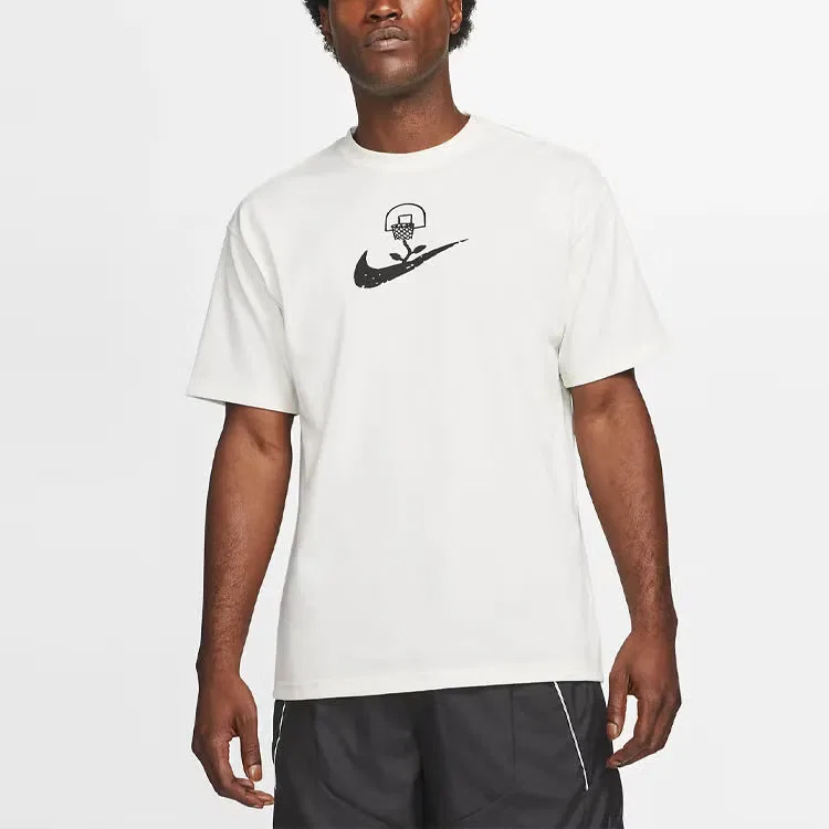 Футболка баскетбольная с принтом граффити Nike, кремовый — фото 4