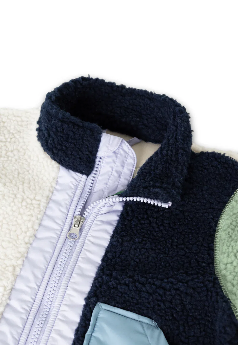 Куртка Noam унисекс - флисовая куртка Liewood, Green/Blue Offwhite — фото 4