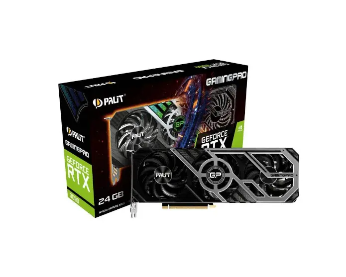 

Видеокарта Palit NVIDIA GeForce RTX 3090, PA-RTX3090 GAMINGPRO 24G, 24ГБ, GDDR6X, Ret NED3090019SB-132BA