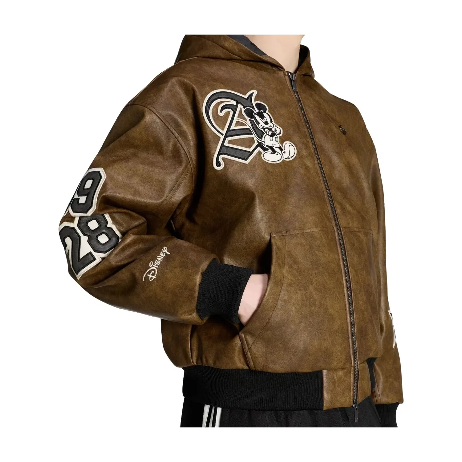 Мужская куртка Disney Mickey Mouse Dreams Jacket Asia Sizing 'Aurora Coffee' adidas, Aurora Coffee — фото 3