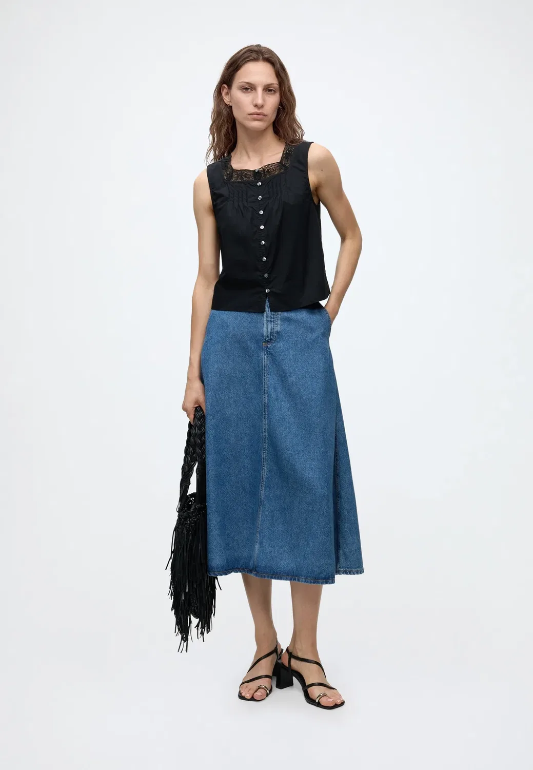 Блузка на пуговицах Gap, Black — фото 2