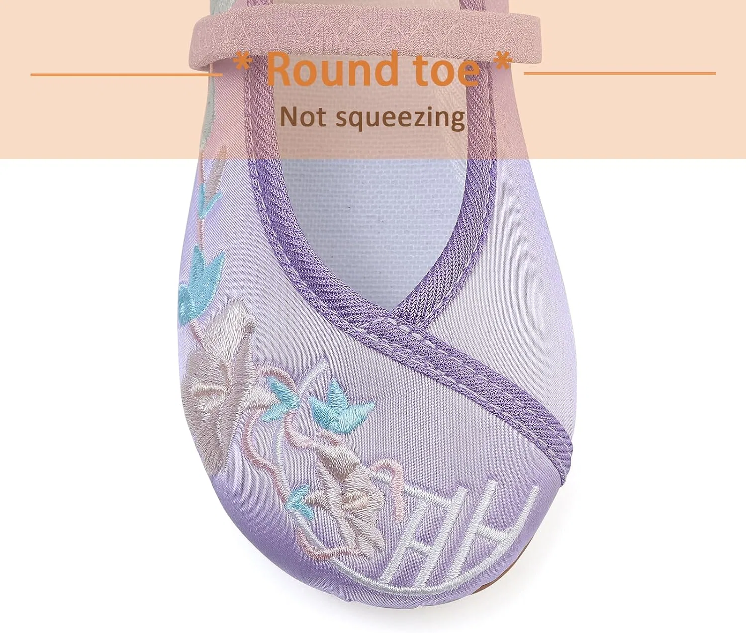 Детские туфли Мэри-Джейн с цветочной вышивкой Magical Floral Print Costume Shoes Anproity, Purple — фото 4