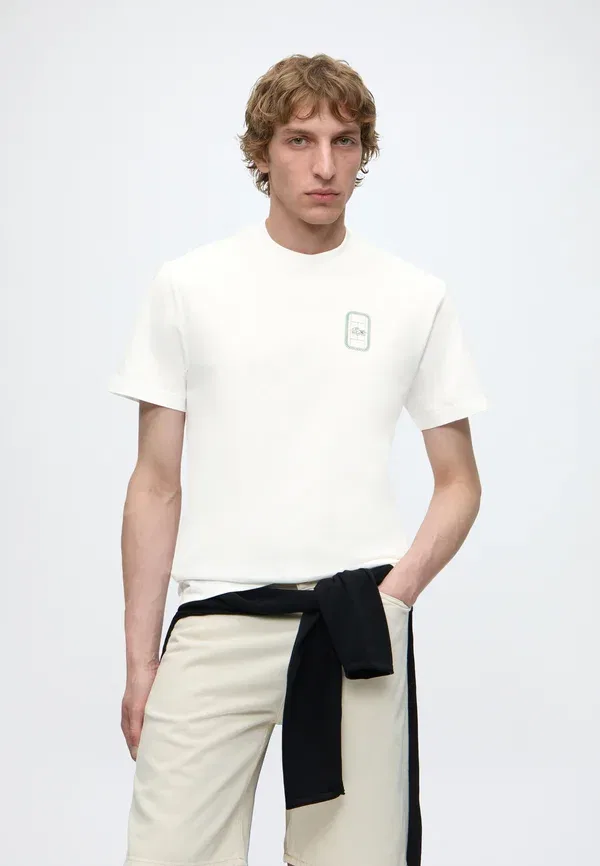 Футболка Lacoste с принтом, джерси, 100% хлопок, короткий рукав, круглый вырез, синий — фото 4