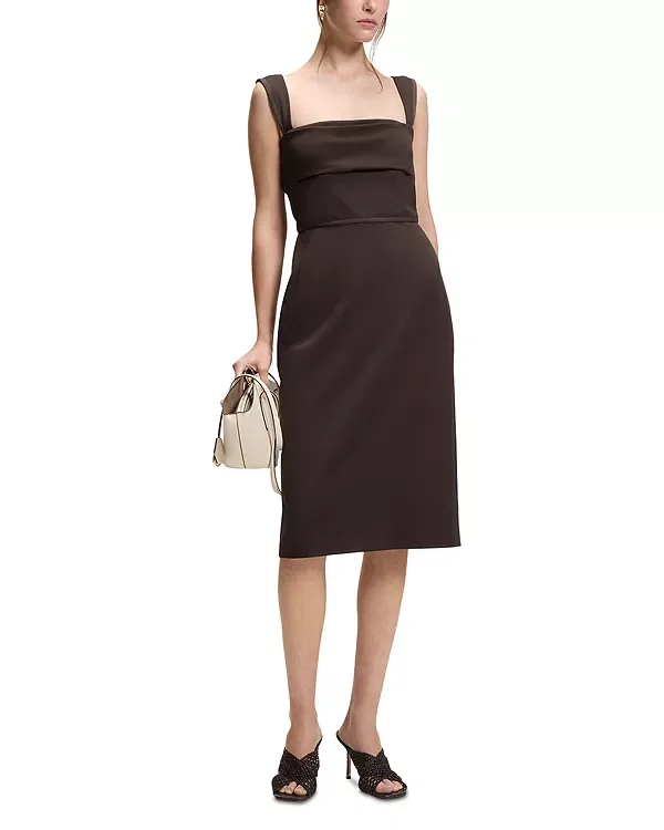 Женское платье Drapera Jersey Dress Boss, темно-коричневый
