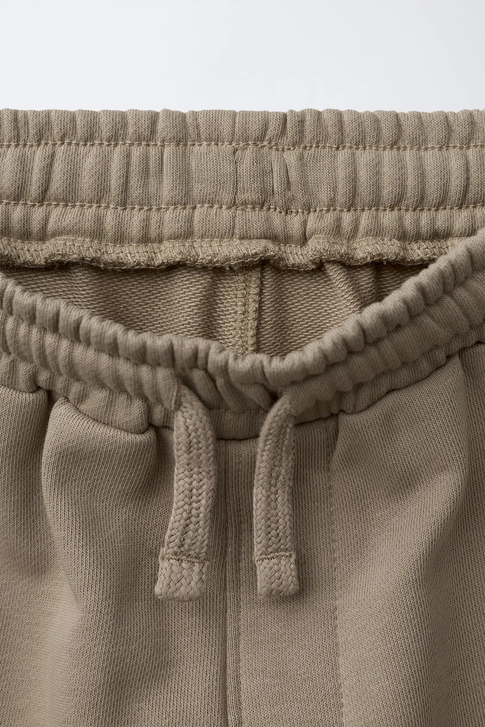 Плюшевые спортивные шорты-бермуды ZARA, Beige — фото 3