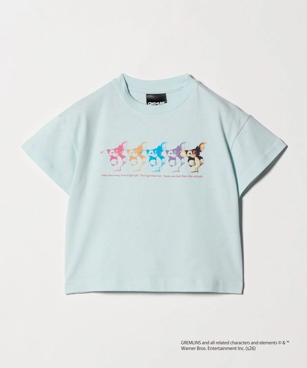 Детская футболка с принтом GREMLiNS green label relaxing, Light Blue