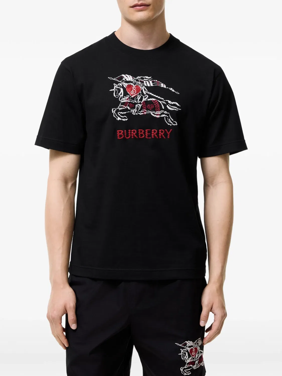 Футболка с принтом Burberry, черный — фото 2