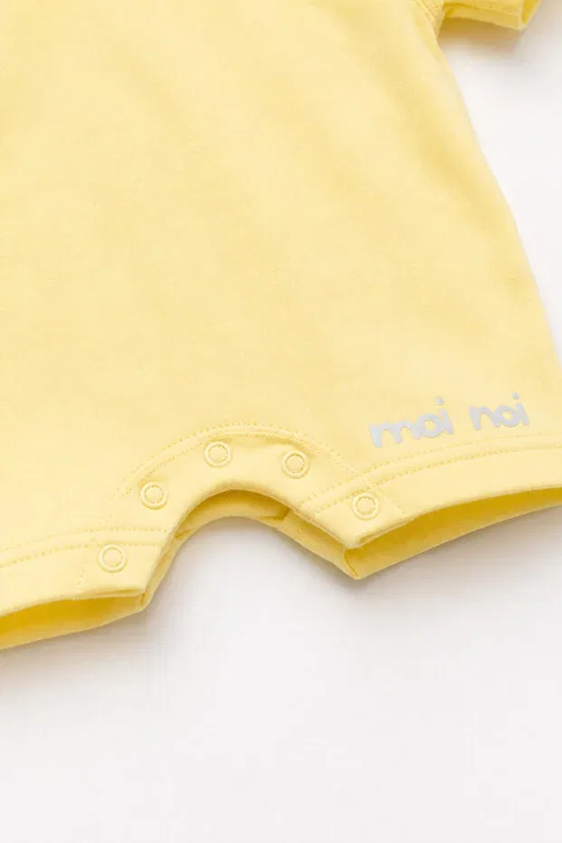 Детское боди-комбинезон с капюшоном Babyhola, Yellow — фото 3