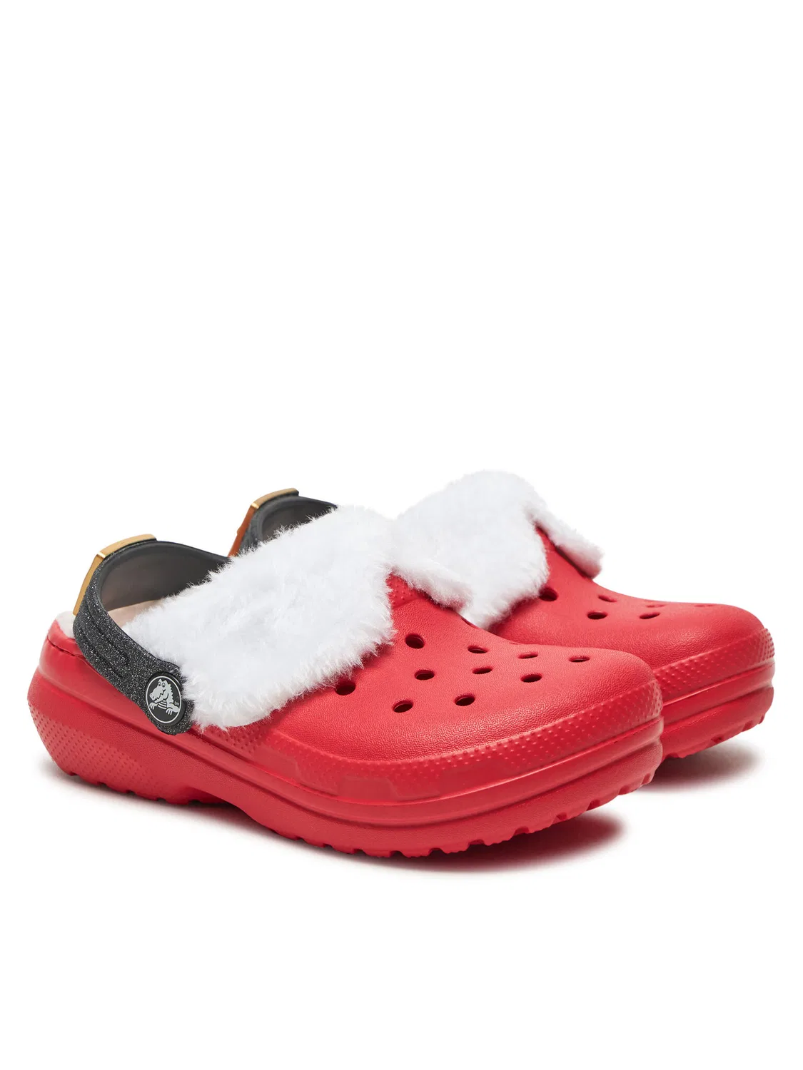 Шлепанцы для мальчика Classic Lined Santa Clog Crocs, красный — фото 2