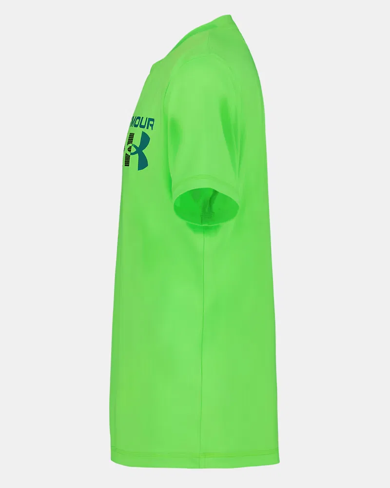 Футболка для серфинга для мальчиков с защитой UPF 50+ UA Warp Surf UnderArmour, Hyper Green/Black — фото 4