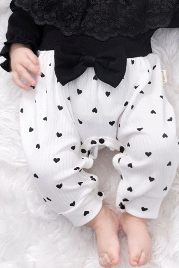 Детский комбинезон для девочек хлопковый комплект Minytrendy, Black — фото 3