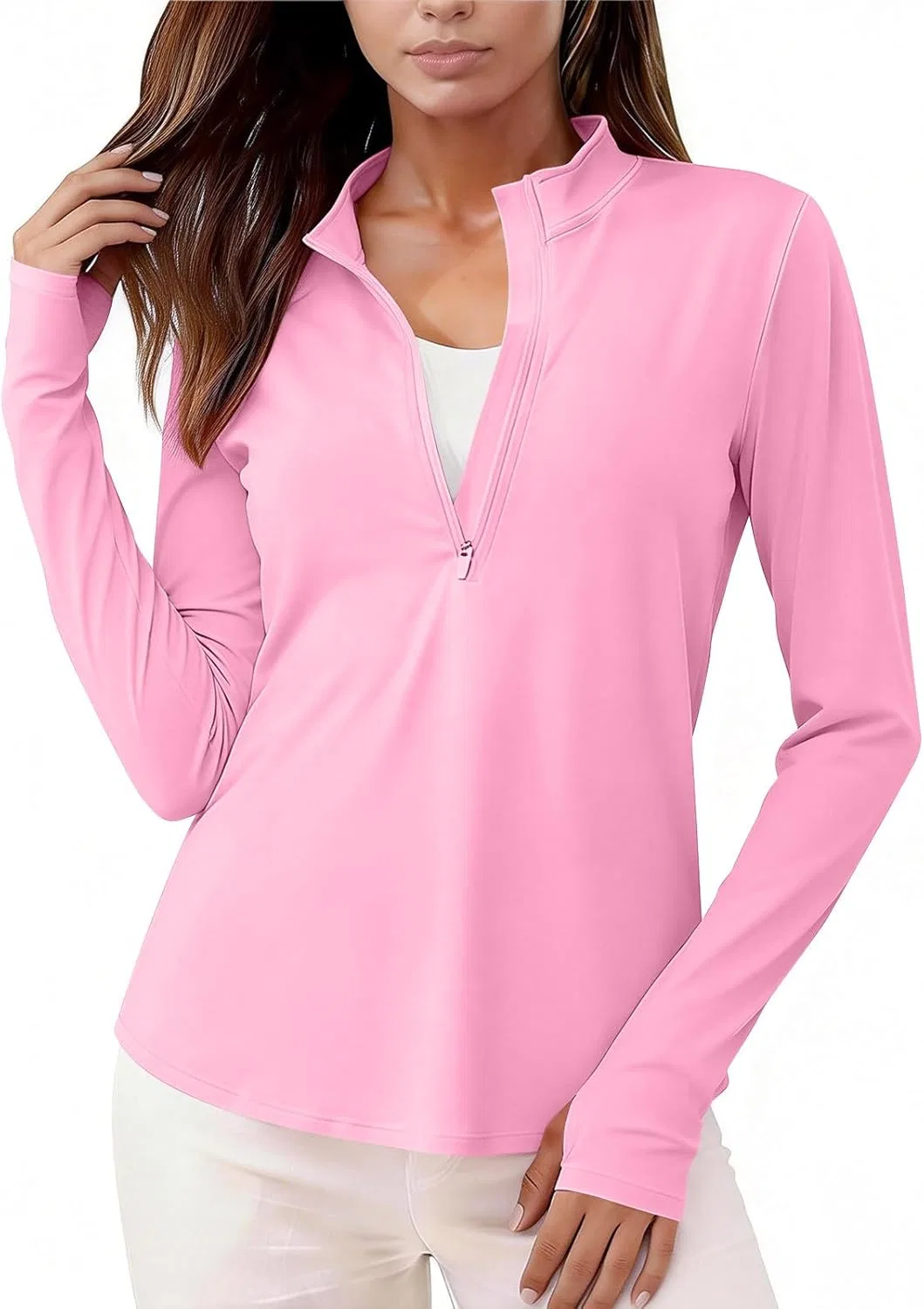 Женская футболка с длинным рукавом UPF 50+ Athletic, Pink