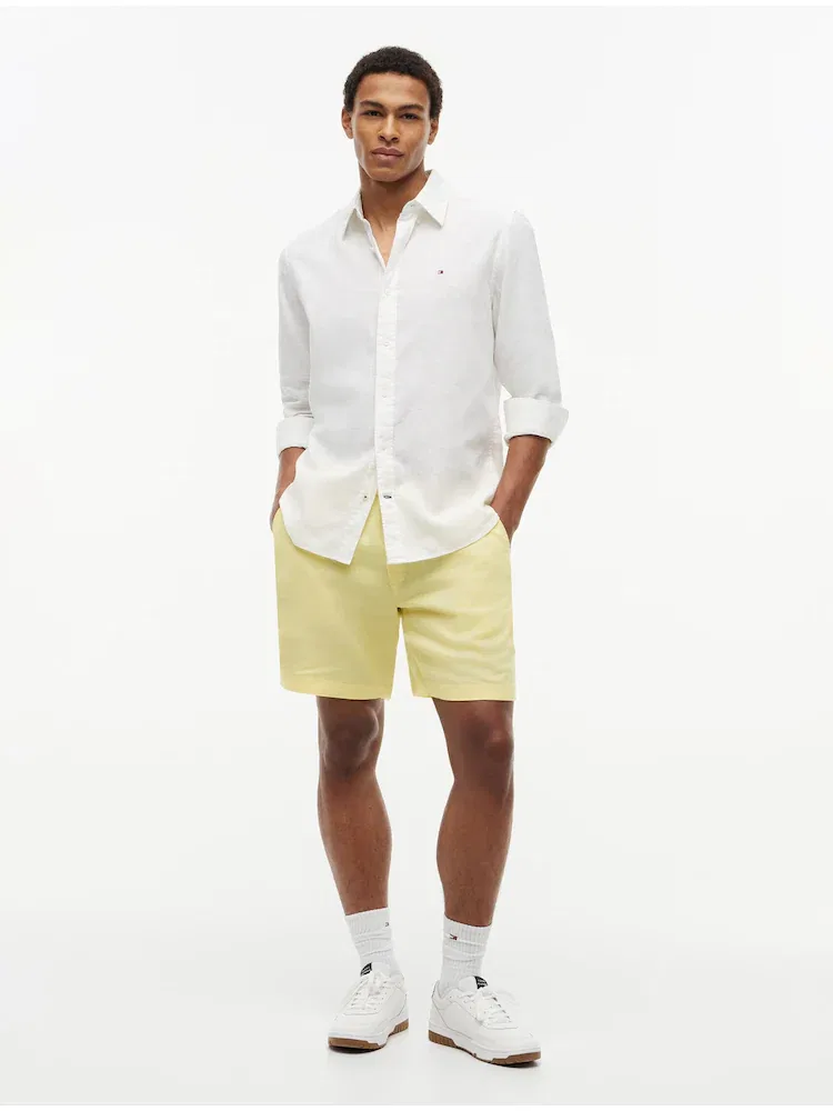 Шорты свободные из льна, Dover Fit TOMMY HILFIGER, Lemon