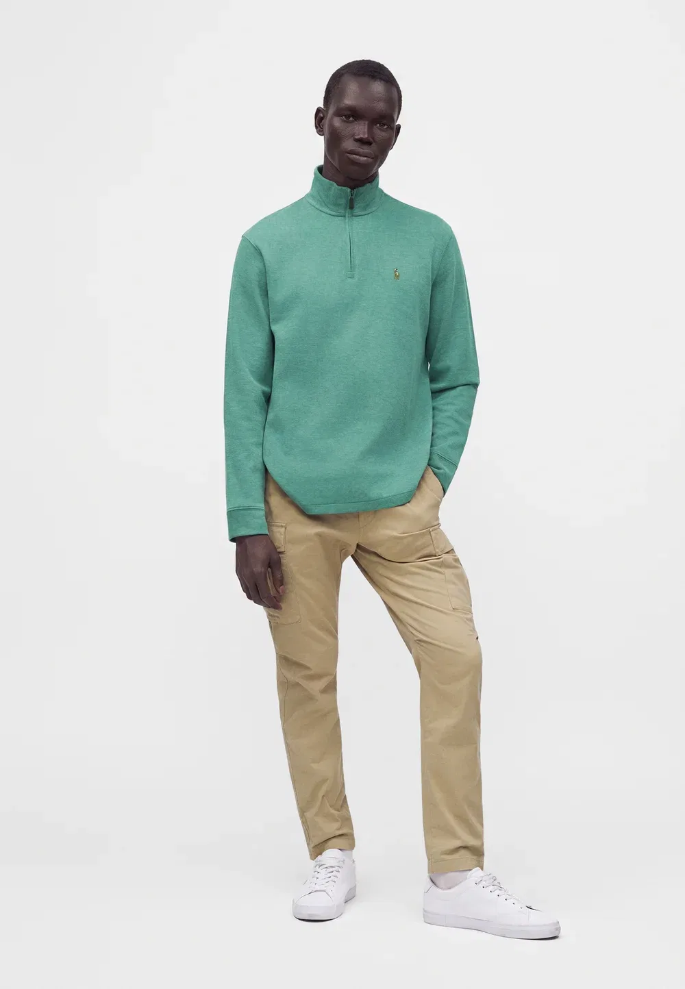 Толстовка с застежкой-молнией до середины груди Polo Ralph Lauren, Pine Heather — фото 2