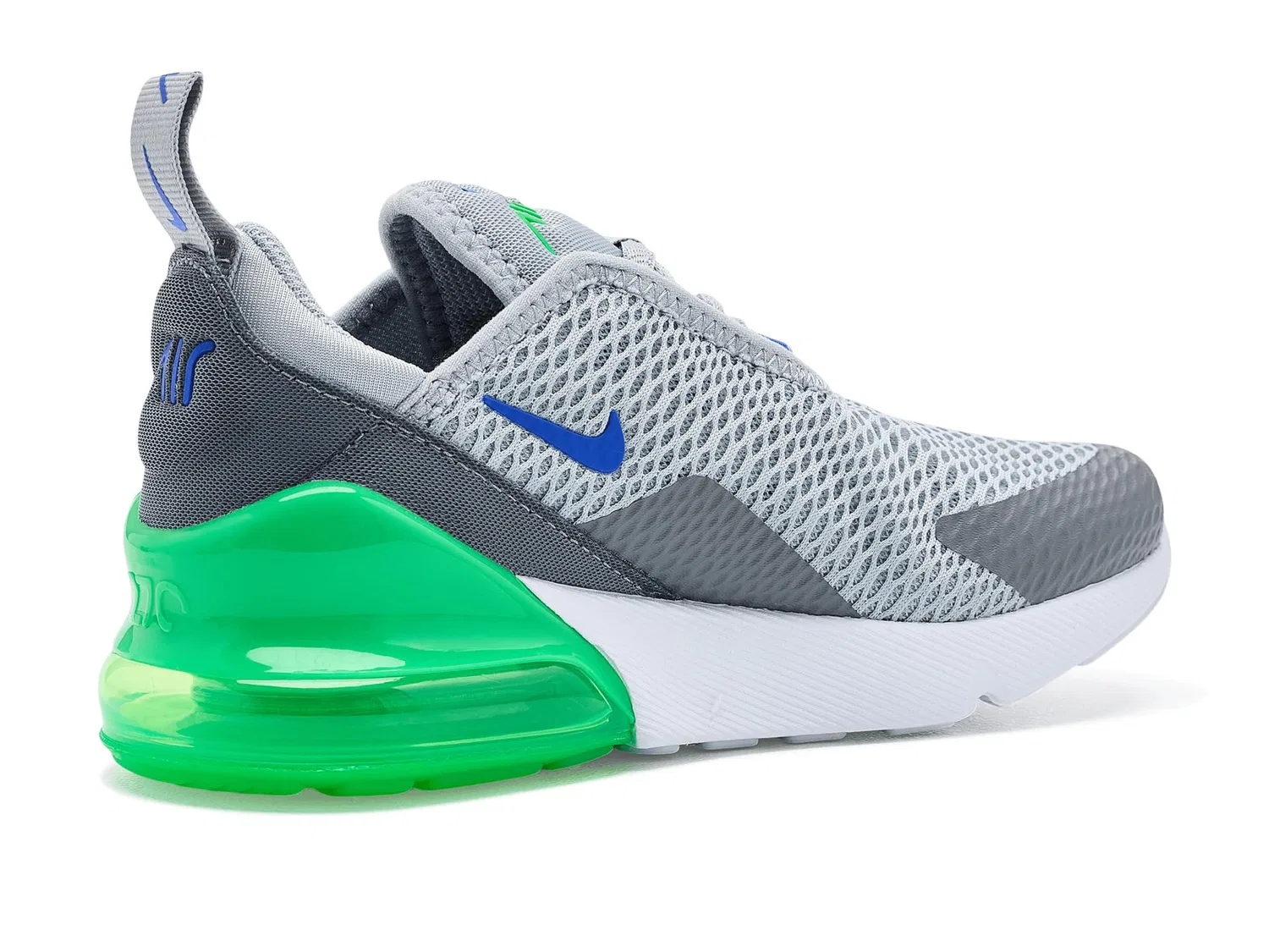Кроссовки Air Max 270 (для маленьких детей) Nike Kids, Wolf Grey/Racer Blue/Smoke Grey/Green Spark — фото 4
