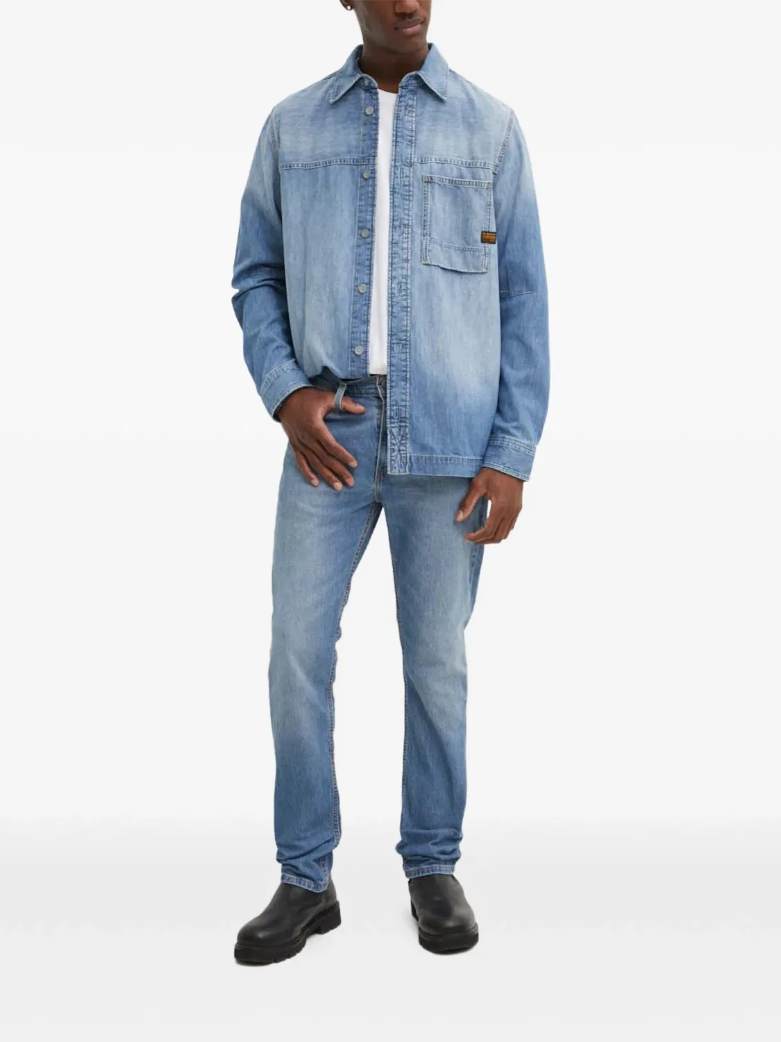 Джинсы с накладными карманами, синие Levi's, синий — фото 2