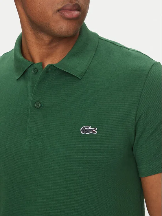 Поло regular fit Lacoste, зеленый — фото 4