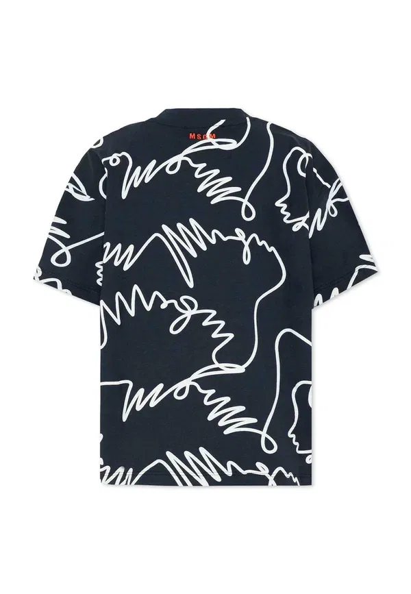 Футболка с вышивкой T-shirt unisex Msgm, синий — фото 2