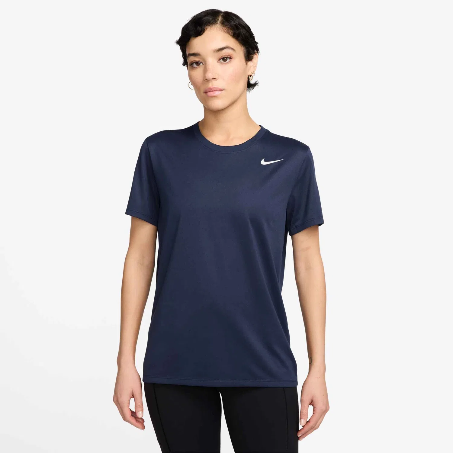 Женская футболка спортивная Nike, Midnight Navy/White — фото 2