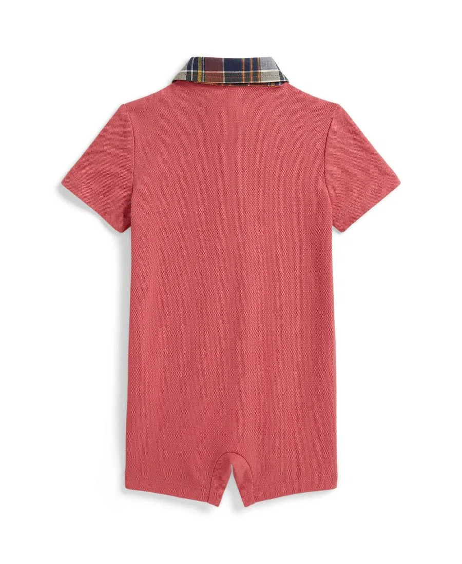 Боди-комбинезон с воротником-поло и вышивкой Fishing Pole Polo Ralph Lauren, Adirondack Berry — фото 2