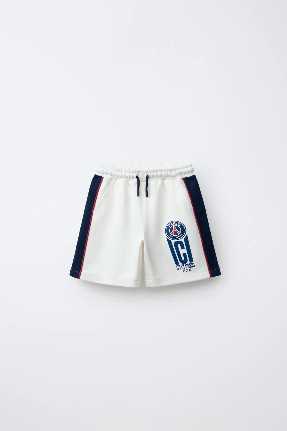 Шорты-бермуды с принтом PSG ZARA, Ecru