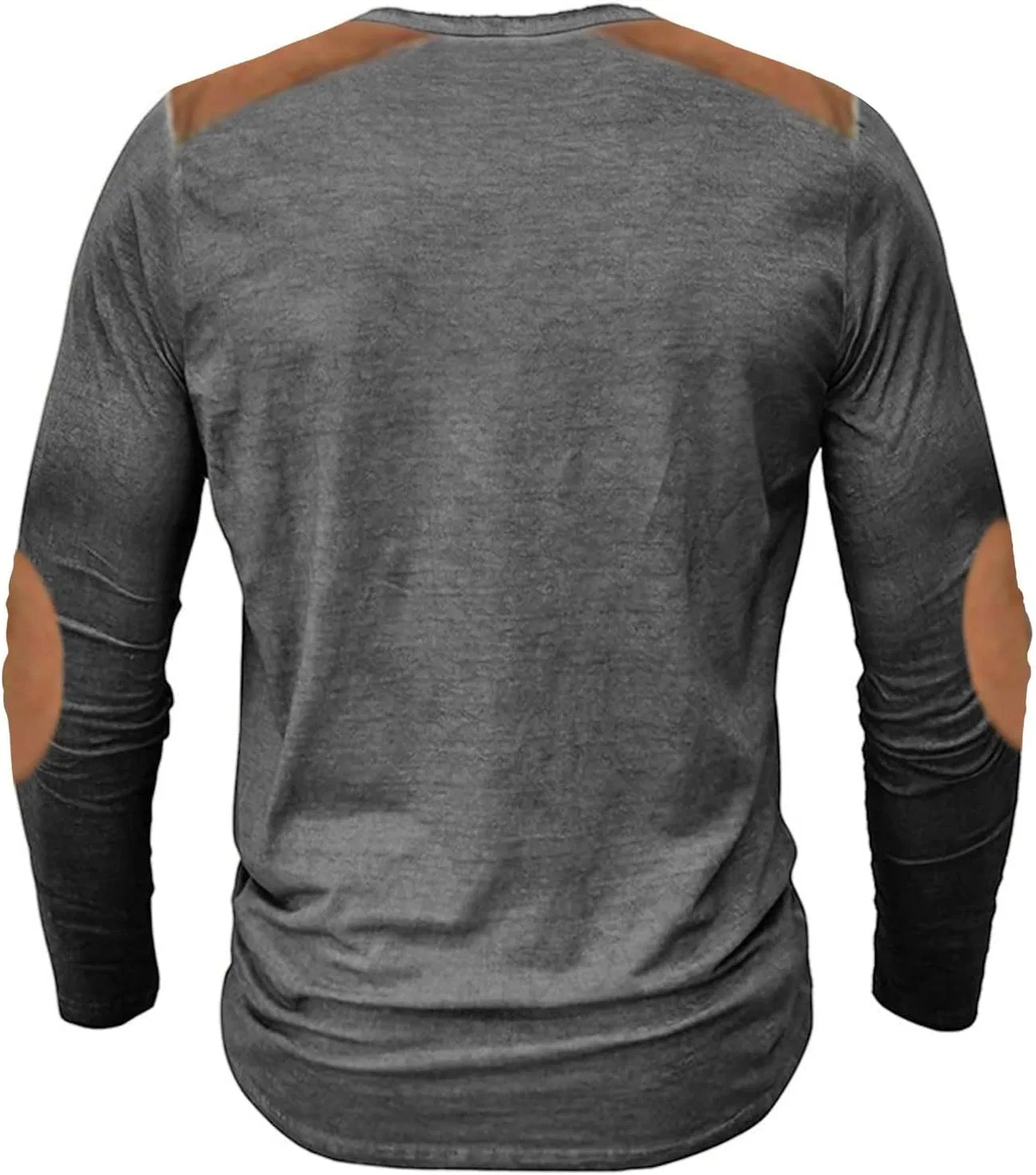 Мужская длинная футболка с воротником-поло Regular-Fit, Gray — фото 2