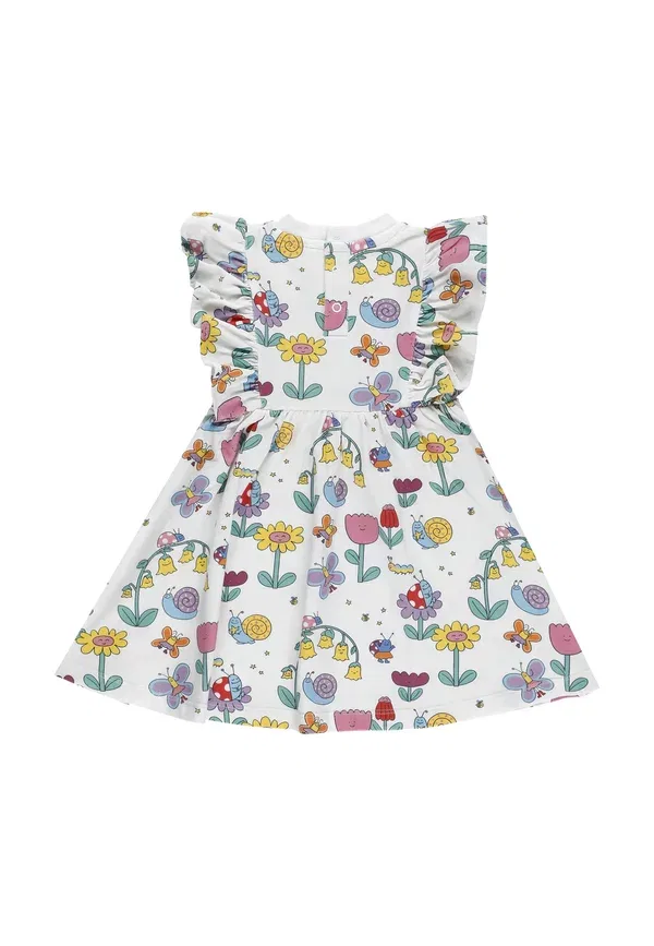 Платье из джерси с принтом животных Jersey dress Stella Mccartney Kids, белое — фото 2