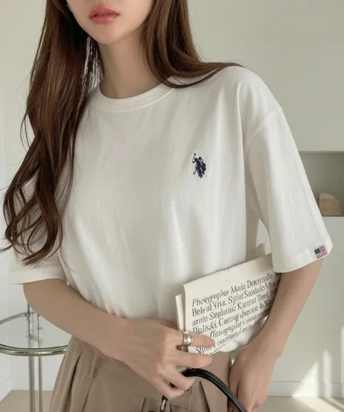 Женская футболка с длинным рукавомU.S. POLO ASSN., White — фото 3