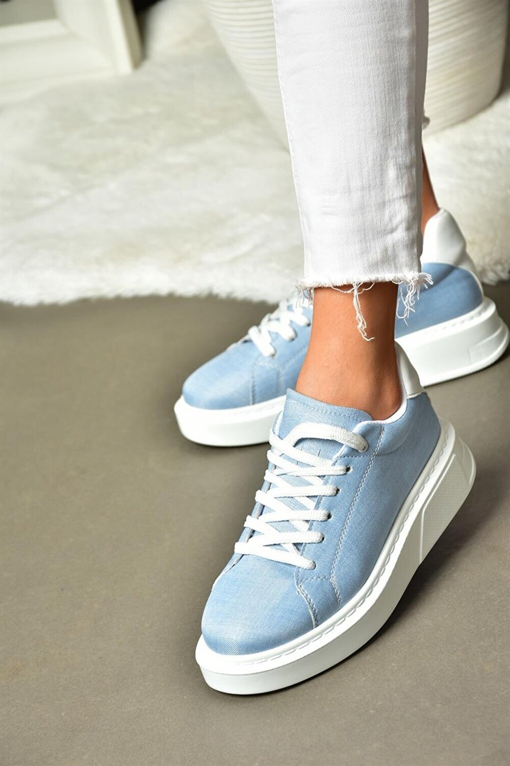 

P848231410 Синие/Белые женские кроссовки Fox Shoes, Синий, P848231410 Синие/Белые женские кроссовки Fox Shoes
