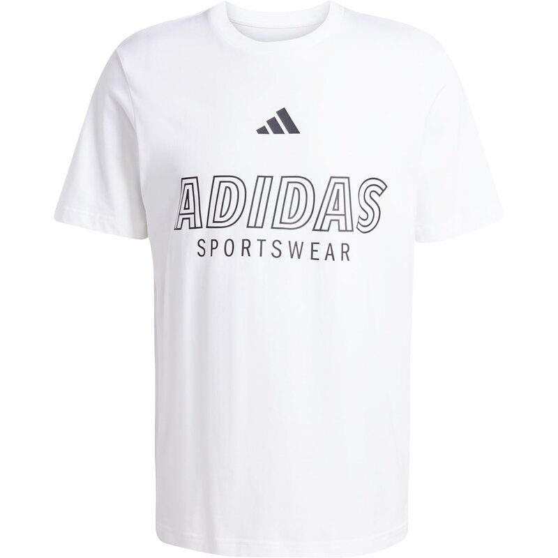 

Рубашка дома Тиро линейная графика Adidas, белый