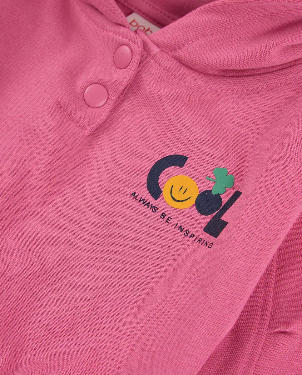 Детская худи для девочек с принтом Cool Always Be Inspiring Boboli, Multicolor — фото 2