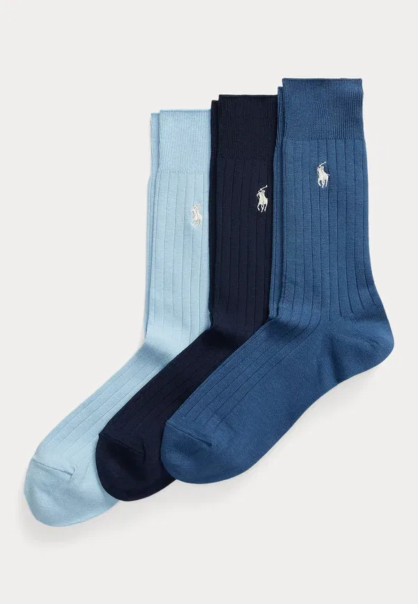 Носки 3 шт, фактура риб Polo Ralph Lauren, синий