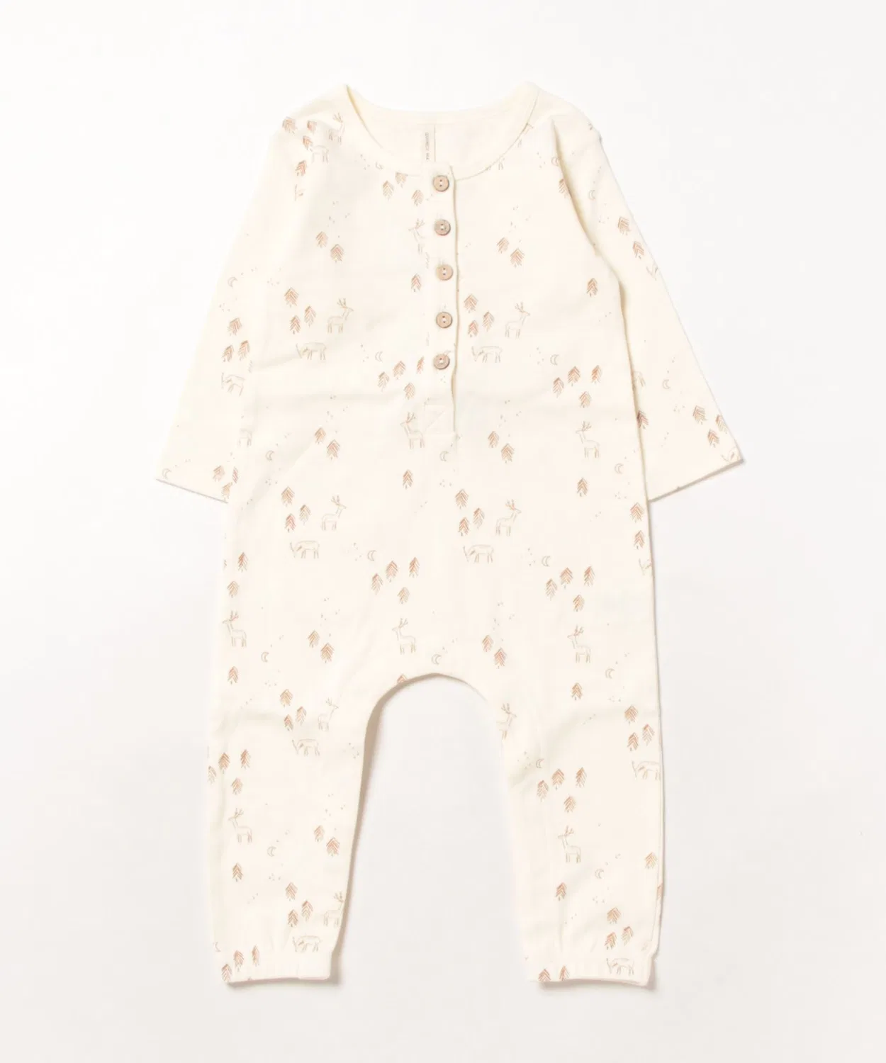 Детский комбинезон с длинным рукавомQuincy Mae, Woodland, Ivory