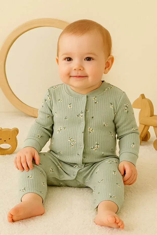 Детский комбинезон хлопковый Greenmoss, Green